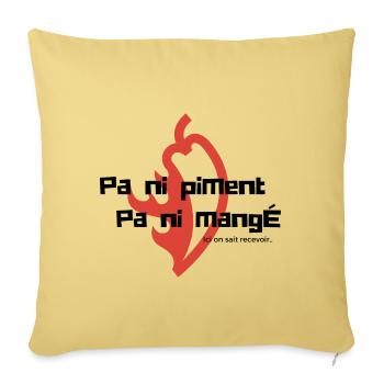 Pa Ni Piment Pa Ni Mangé - Coussin et housse de 45 x 45 cm - jaune délavé - Devant