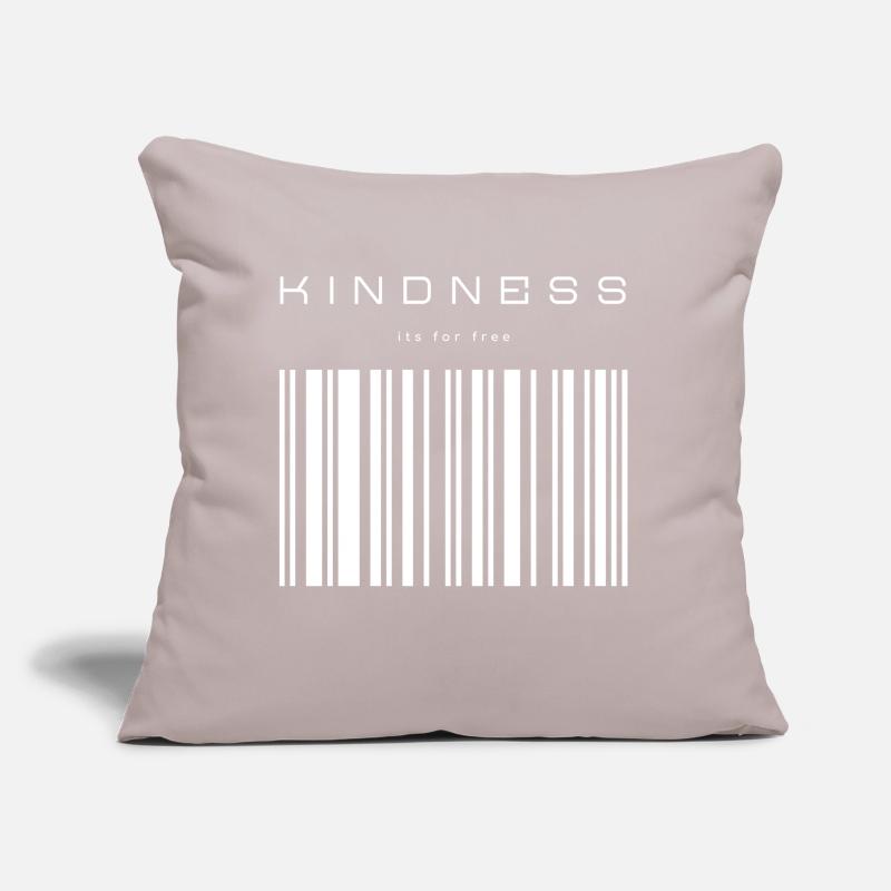 Gentillesse son logo de déclaration de code à barres gratuit Coussin et housse de 45 x 45 cm