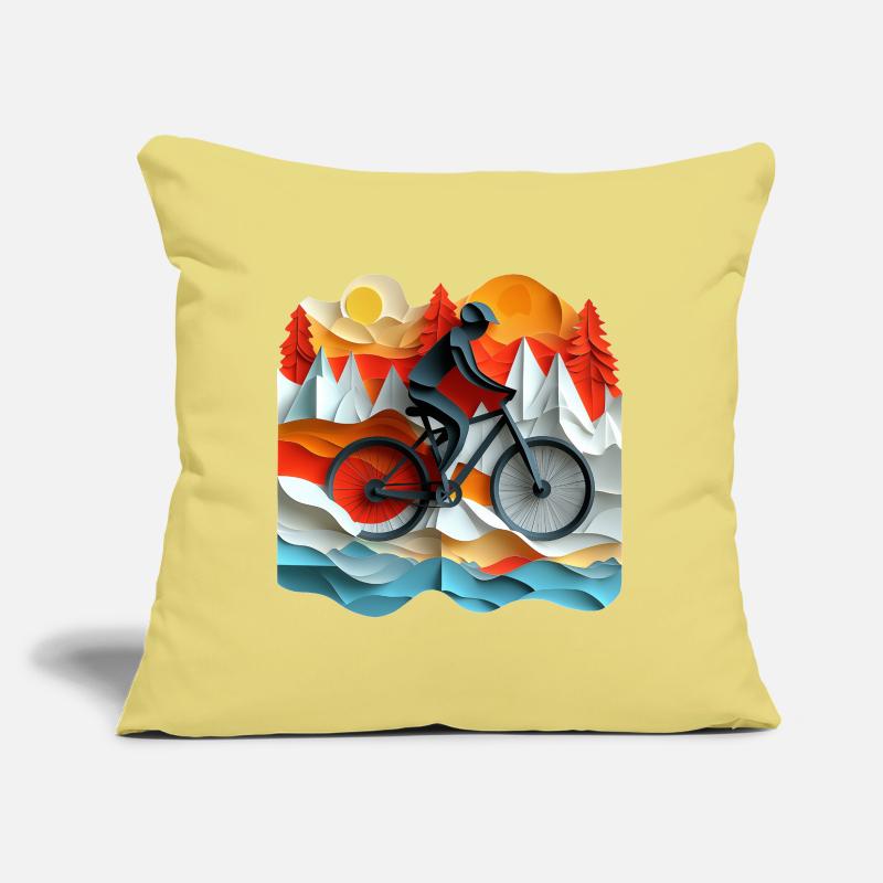 Excursion à vélo Coussin et housse de 45 x 45 cm