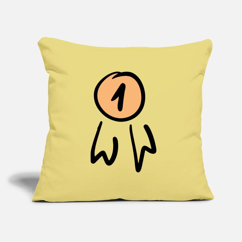 Premier badge / commande. Griffonner. Coussin et housse de 45 x 45 cm