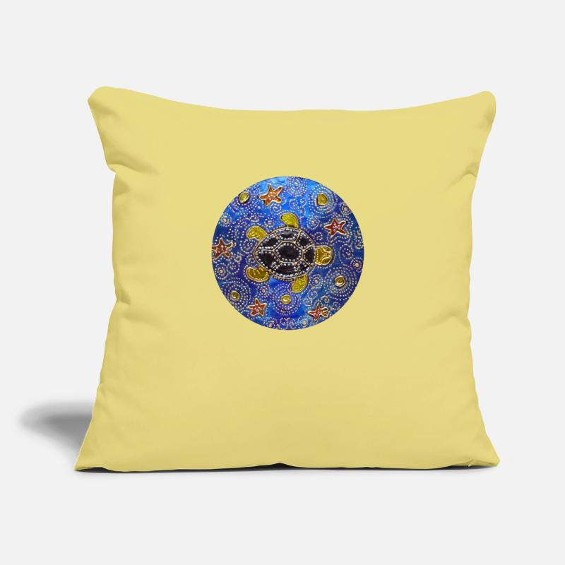 Modified blue cd turtle 1 Sofa pillow with filling 45cm x 45cm