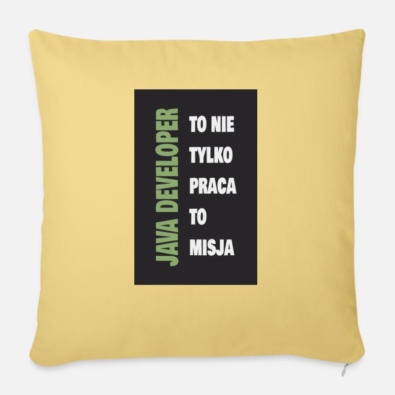 Java - Coussin et housse de 45 x 45 cm - jaune délavé