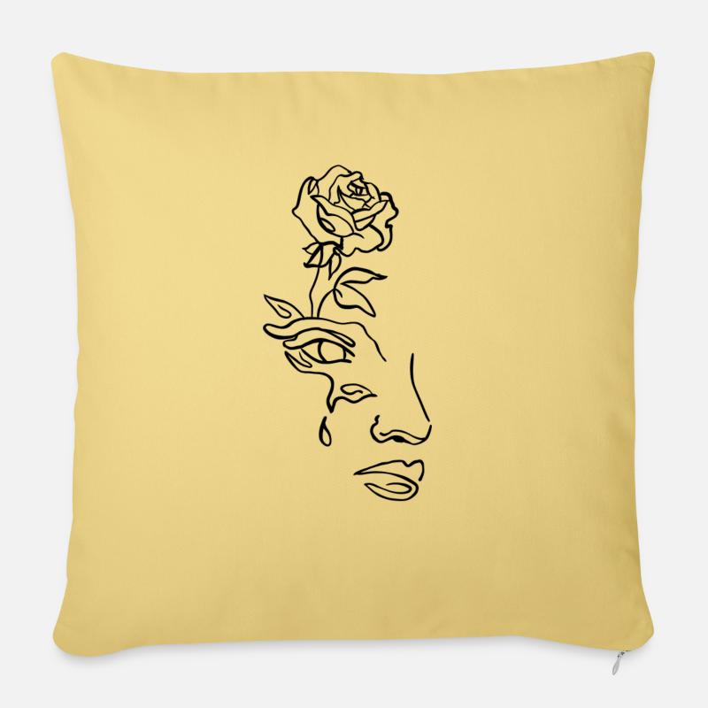 Flowerhead - Sofakissen mit Füllung 45 x 45 cm - Hellgelb