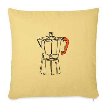 Espresso maker - Sofa pillow with filling 45cm x 45cm - washed yellow - Front