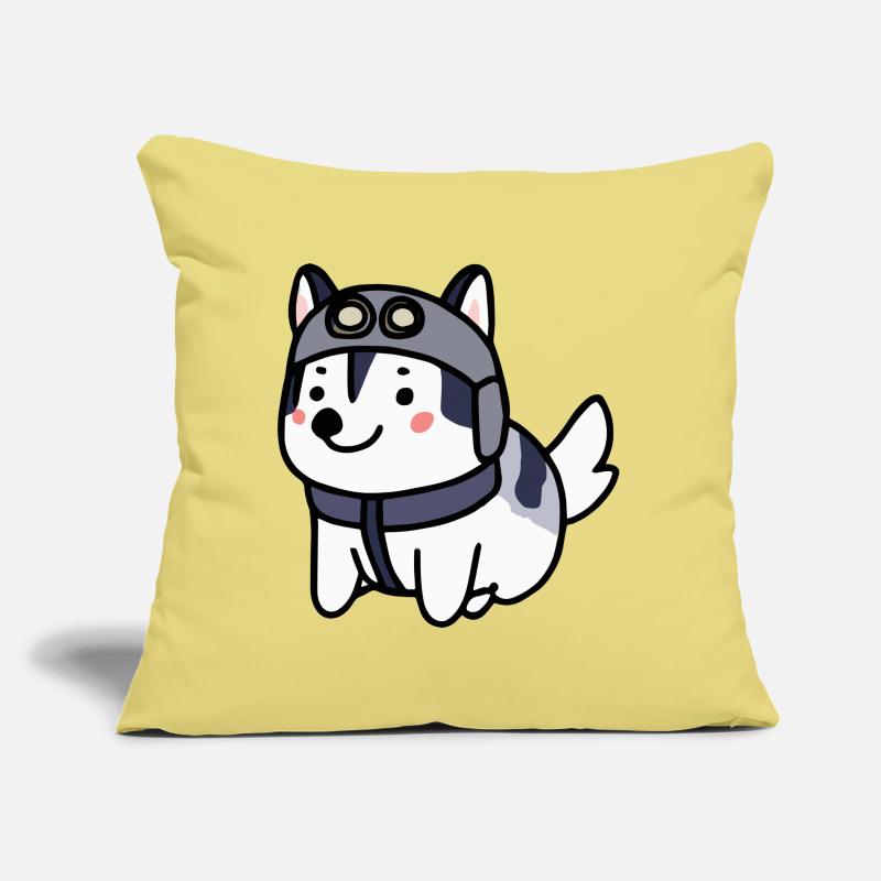 Husky-Pilot Hund Malamute Sofakissen mit Füllung 45 x 45 cm