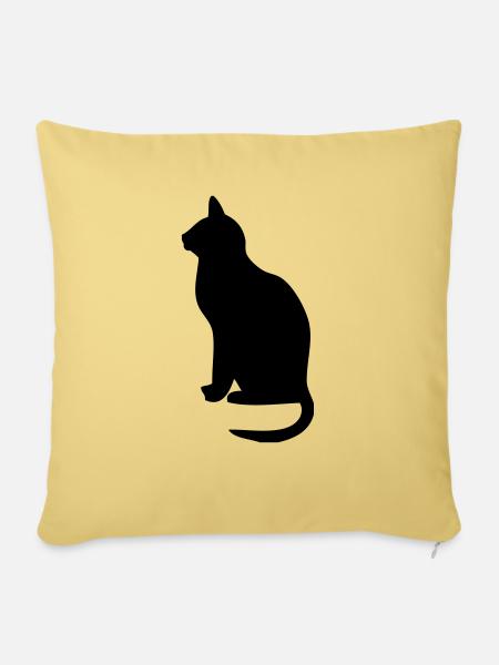 cat - Sofakissen mit Füllung 45 x 45 cm - Hellgelb