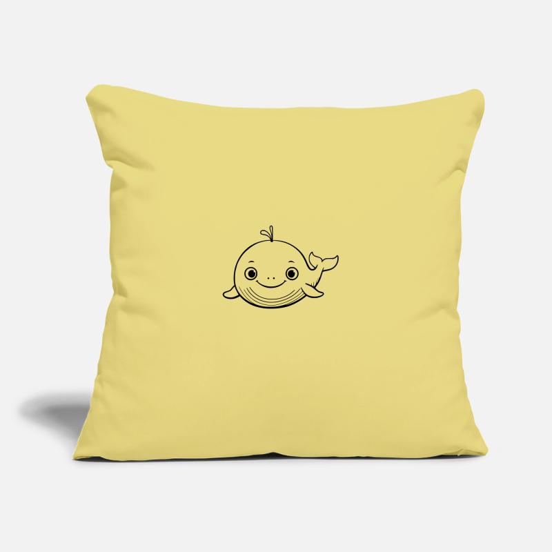 Chubby Whale Vector Image Sofa pillow with filling 45cm x 45cm