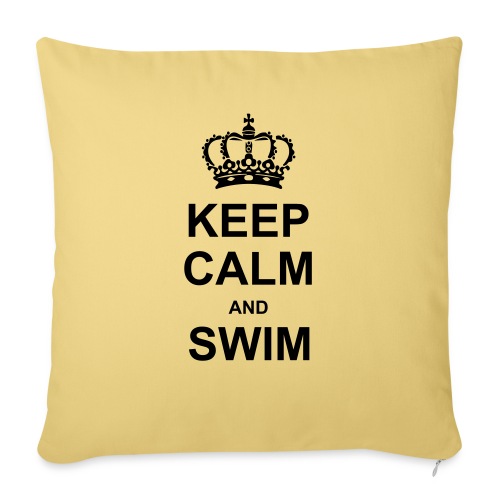Keep Calm and Swim - Sofapute med fylling 45 x 45 cm