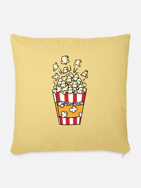 Popcorn - Sofakissen mit Füllung 45 x 45 cm - Hellgelb