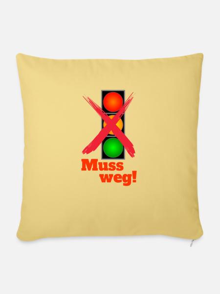 Ampel - Sofakissen mit Füllung 45 x 45 cm - Hellgelb