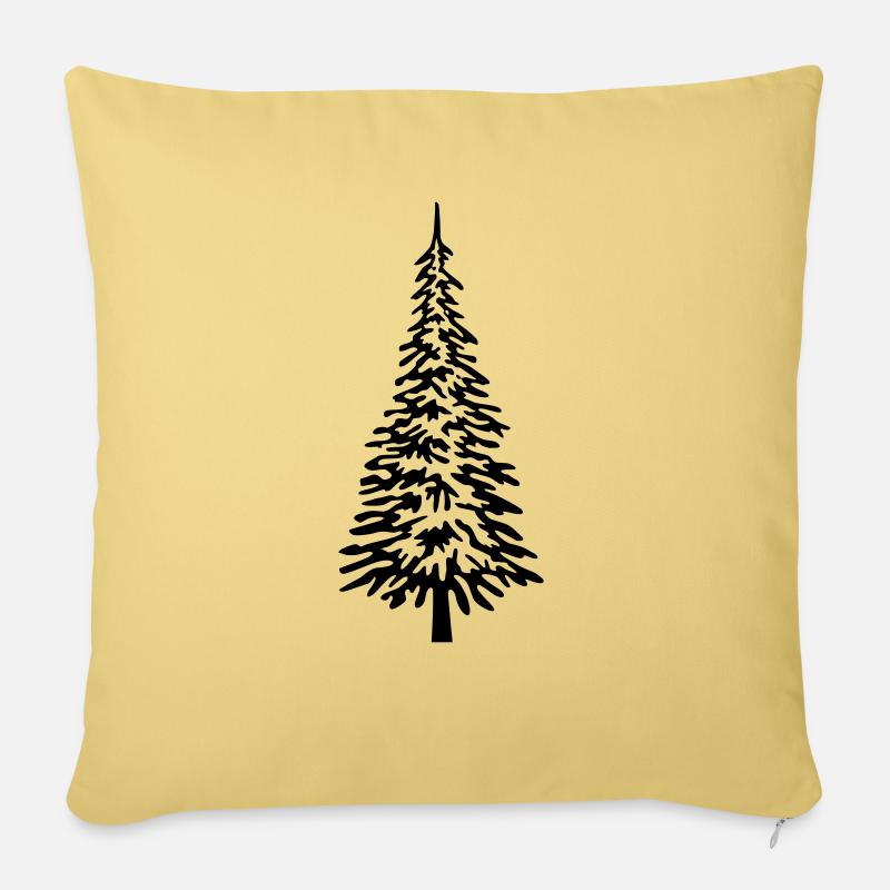 Tannenbaum voll - Sofakissen mit Füllung 45 x 45 cm - Hellgelb