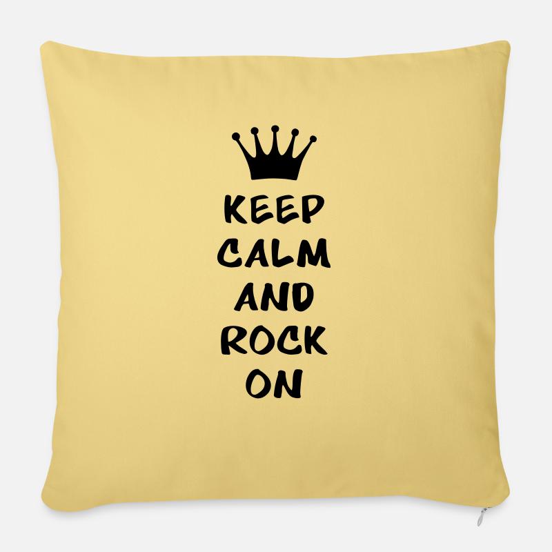Keep calm and - Sofa pillow with filling 45cm x 45cm - washed yellow