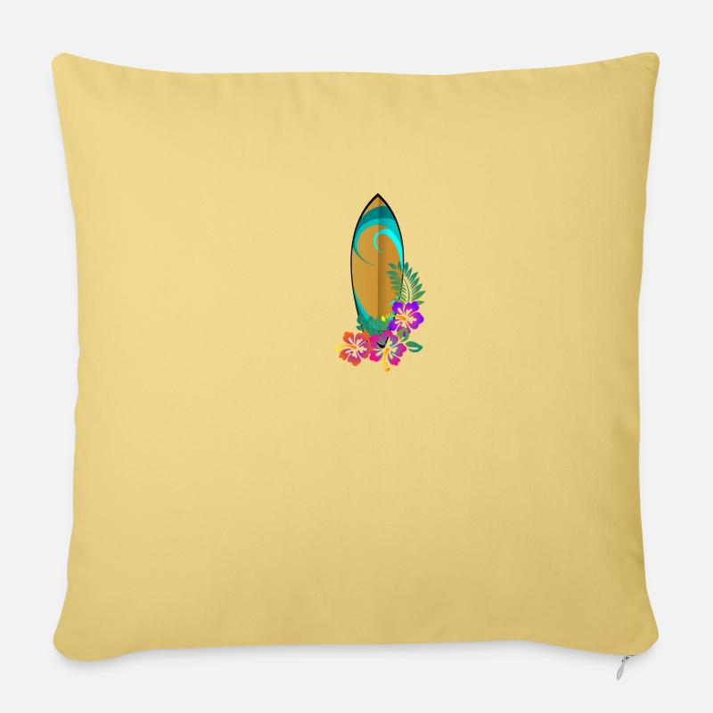 Surf - Coussin et housse de 45 x 45 cm - jaune délavé