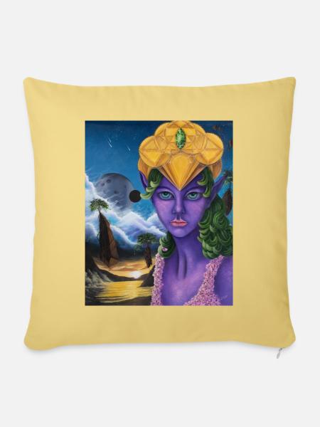 DS - Krya - Sofakissen mit Füllung 45 x 45 cm - Hellgelb
