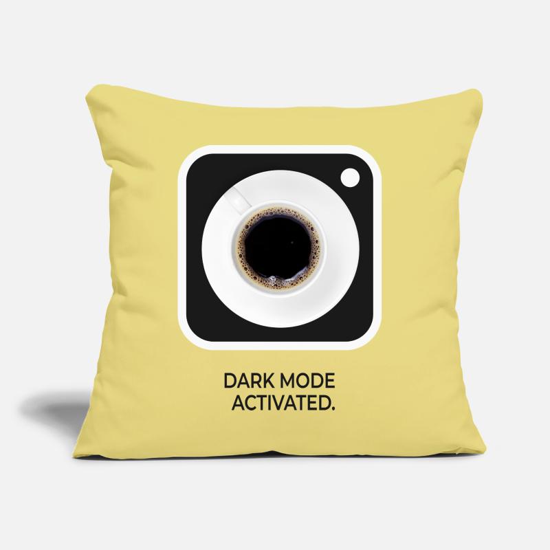 Dark Mode Activated Kaffee Nerd Spruch Sofakissen mit Füllung 45 x 45 cm