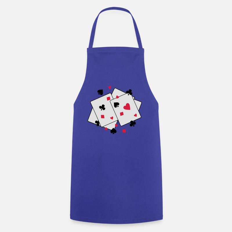 playing cards - Cooking Apron - royal blue