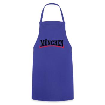 Munich * two-tone - Cooking Apron - royal blue - Front - AI Model Male 185 dark (185cm)