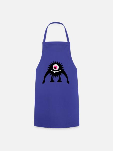 kleines einäugiges Monster - Kochschürze - Royalblau