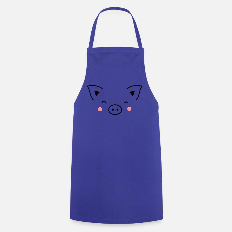 Pig sow piglet piglet boar I gift idea - Cooking Apron - royal blue