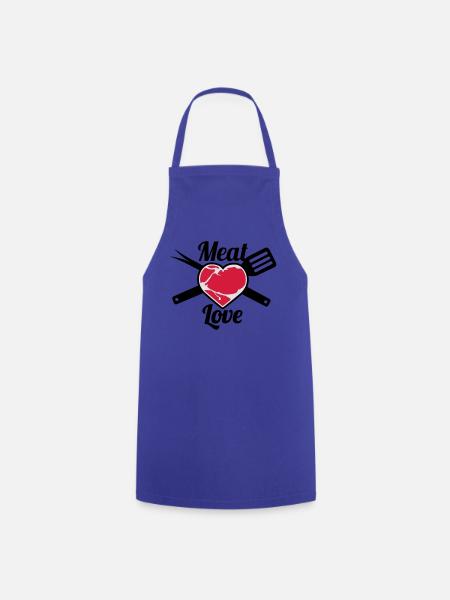 Meat Love - Kochschürze - Royalblau
