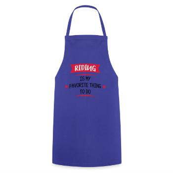 horse riding - Cooking Apron - royal blue - Front - AI Model Male 185 dark (185cm)