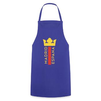 Madrid Spain Espana Shirt - Cooking Apron - royal blue - Front - AI Model Male 185 dark (185cm)