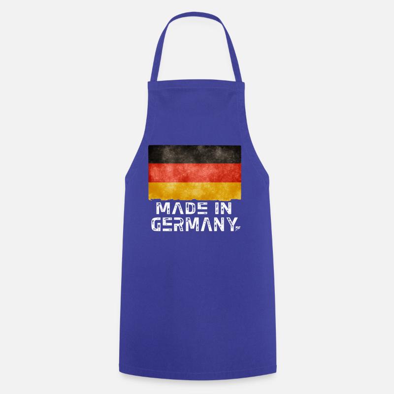 Drapeau Made in Germany – Style vieilli - Tablier de cuisine - bleu royal