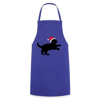 Chaton dans un chapeau de Noël. - Tablier de cuisine - bleu royal - Devant - AI Model Male 185 dark (185cm)
