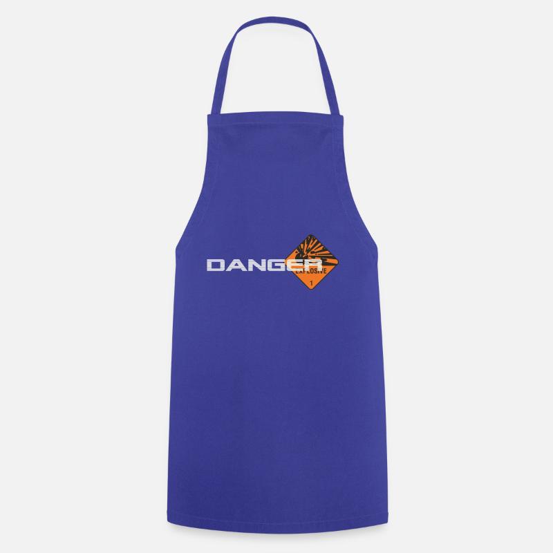 Danger Explosive - Cooking Apron - royal blue
