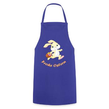Easter - Cooking Apron - royal blue - Front - AI Model Male 185 dark (185cm)