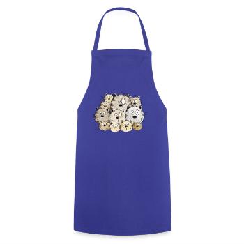 Chats drôles I chaton chat cadeau me manque - Tablier de cuisine - bleu royal - Devant - AI Model Male 185 dark (185cm)