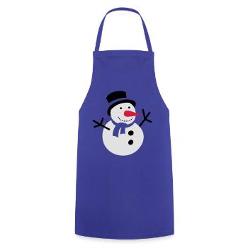 schneemann winter schnee - Kochschürze - Royalblau - Vorne - AI Model Male 185 dark (185cm)