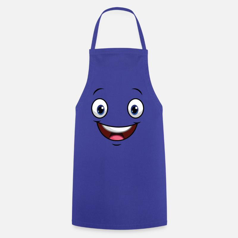 Face Mimic Funny Funny Funny - Cooking Apron - royal blue