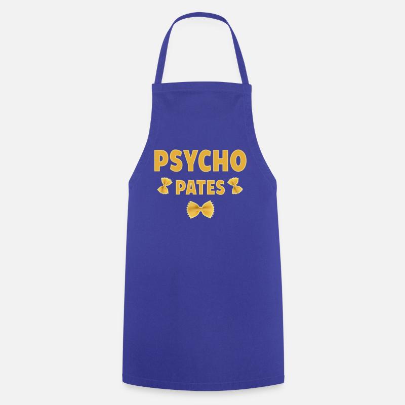 Design Pasta Psycho Fun - Tablier de cuisine - bleu royal