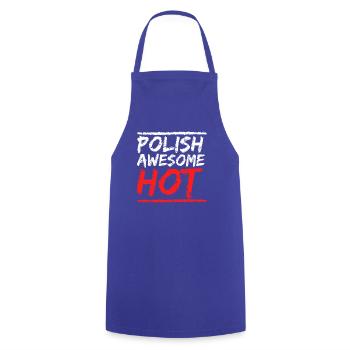 Polska Polish Awesome Hot Polish outfit - Cooking Apron - royal blue - Front - AI Model Male 185 dark (185cm)