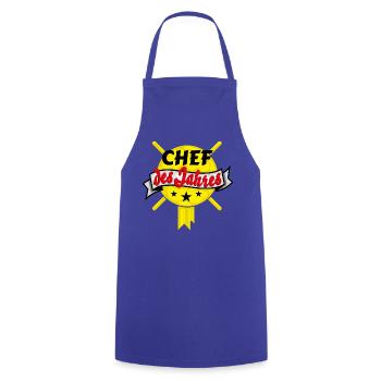 chef des jahres auszeichnung - Kochschürze - Royalblau - Vorne - AI Model Male 185 dark (185cm)