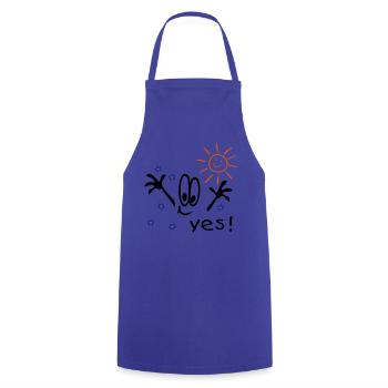 Summer, Sun, Holidays, Comics - Cooking Apron - royal blue - Front - AI Model Male 185 dark (185cm)