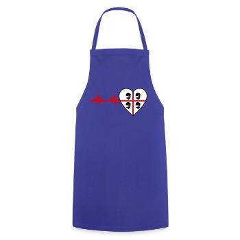 4 Mori Masked Pulse - Cooking Apron - royal blue - Front - AI Model Male 185 dark (185cm)