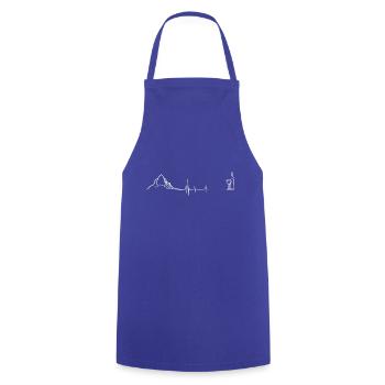 Birthday present for mountains and hikers - Cooking Apron - royal blue - Front - AI Model Male 185 dark (185cm)