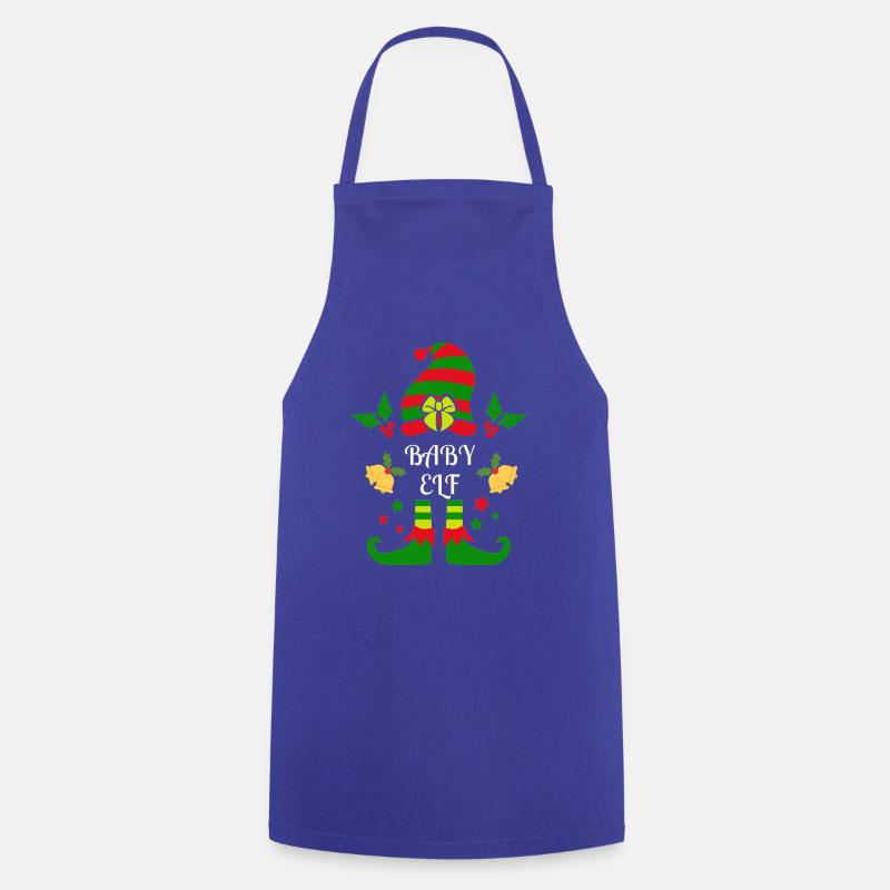 Noël bébé elfe - Tablier de cuisine - bleu royal
