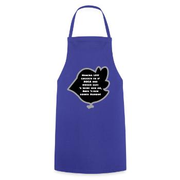 SWABIAN SAYING - Cooking Apron - royal blue - Front - AI Model Male 185 dark (185cm)