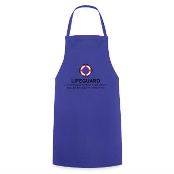 Maître-nageur - Tablier de cuisine - bleu royal - Devant - AI Model Male 185 dark (185cm)