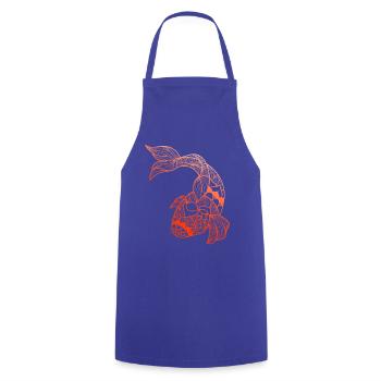 Koi - Kochschürze - Royalblau - Vorne - AI Model Male 185 dark (185cm)
