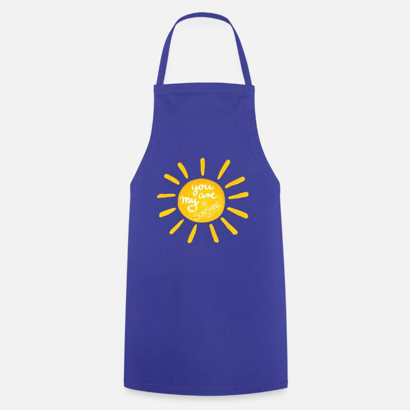 Soleil; Soleil - Tablier de cuisine - bleu royal