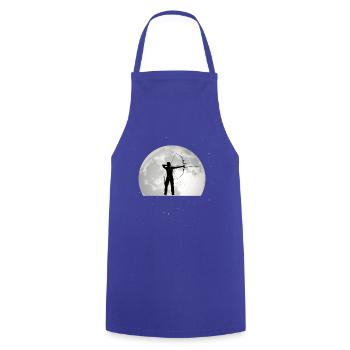 Arc-en-ciel Lune Flèche et arc - Tablier de cuisine - bleu royal - Devant - AI Model Male 185 dark (185cm)
