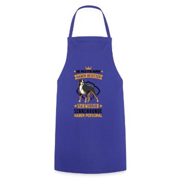 Großer Schweizer Sennenhund Personal - Kochschürze - Royalblau - Vorne - AI Model Male 185 dark (185cm)