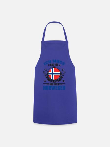 Norwegen Urlaub Norwegische Flagge - Kochschürze - Royalblau
