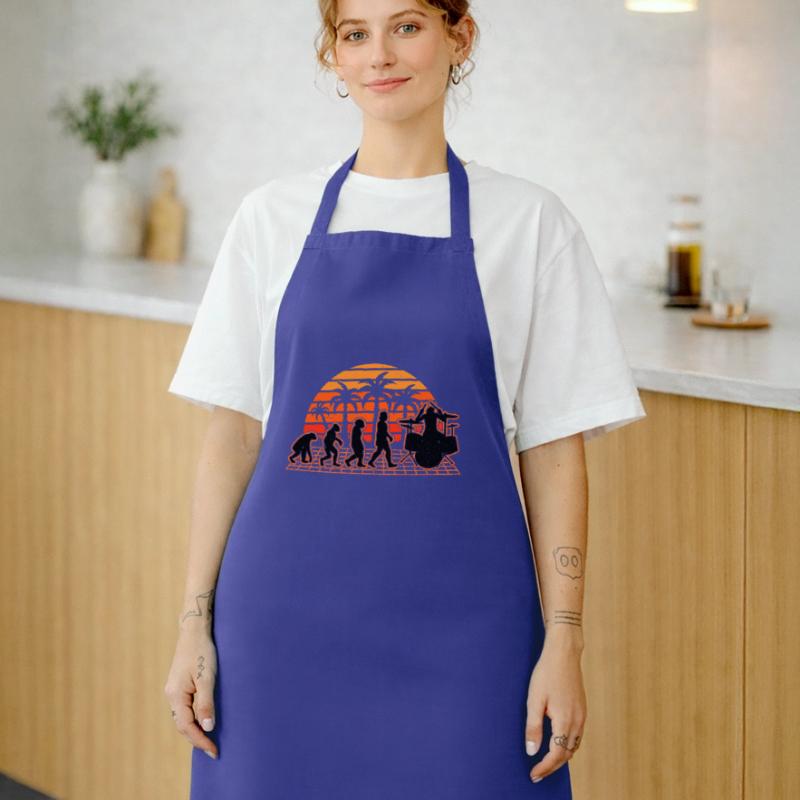 Drums Evolution Sunset Drummer Drummer Cooking Apron