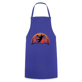 Handballer Herzschlag Retro Handball Handballteam - Kochschürze - Royalblau - Vorne - AI Model Male 185 dark (185cm)