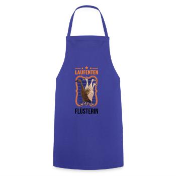 Laufenten Flüsterin Indische Laufente Flaschenente - Kochschürze - Royalblau - Vorne - AI Model Male 185 dark (185cm)